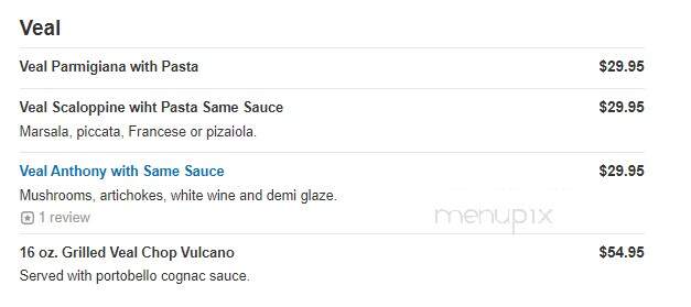 Vulcano's Italian Restaurant - Tequesta, FL menu_pic