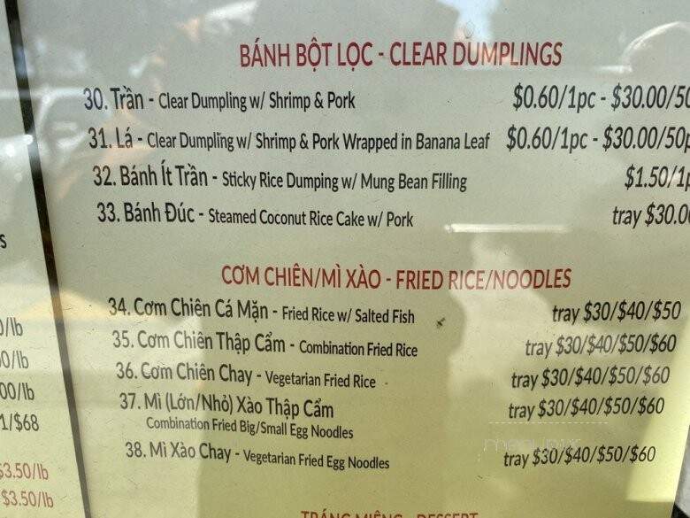Dai Loi Bakery - San Jose, CA menu_pic