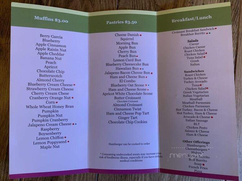 Muffin Mania - San Rafael, CA menu_pic