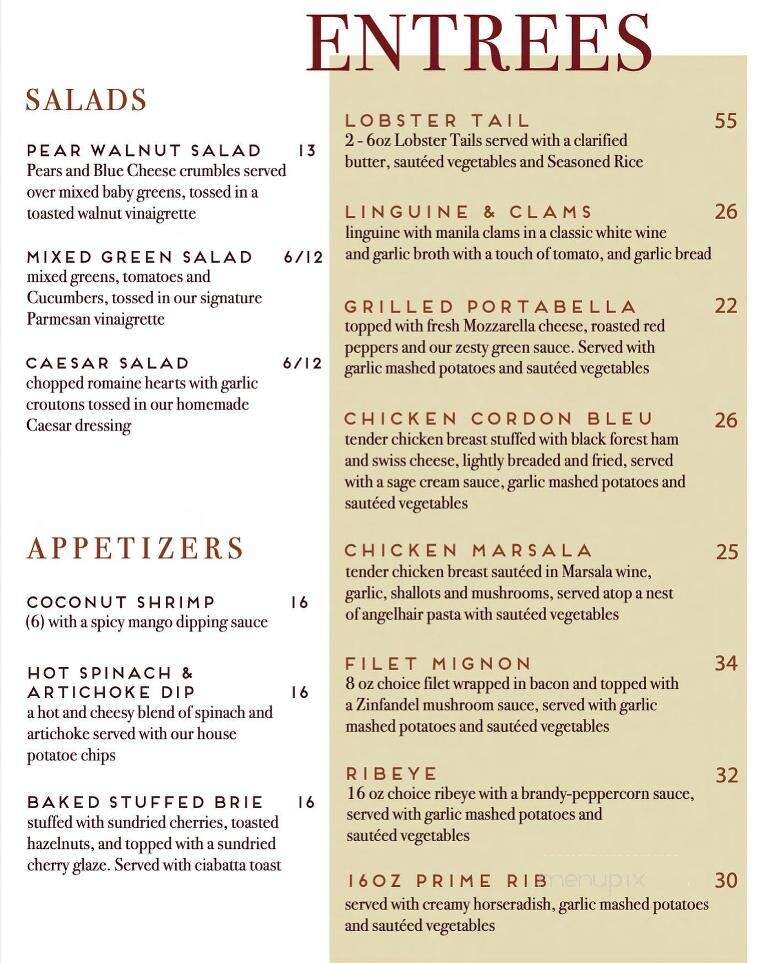 The Club Car - Auburn, CA menu_pic