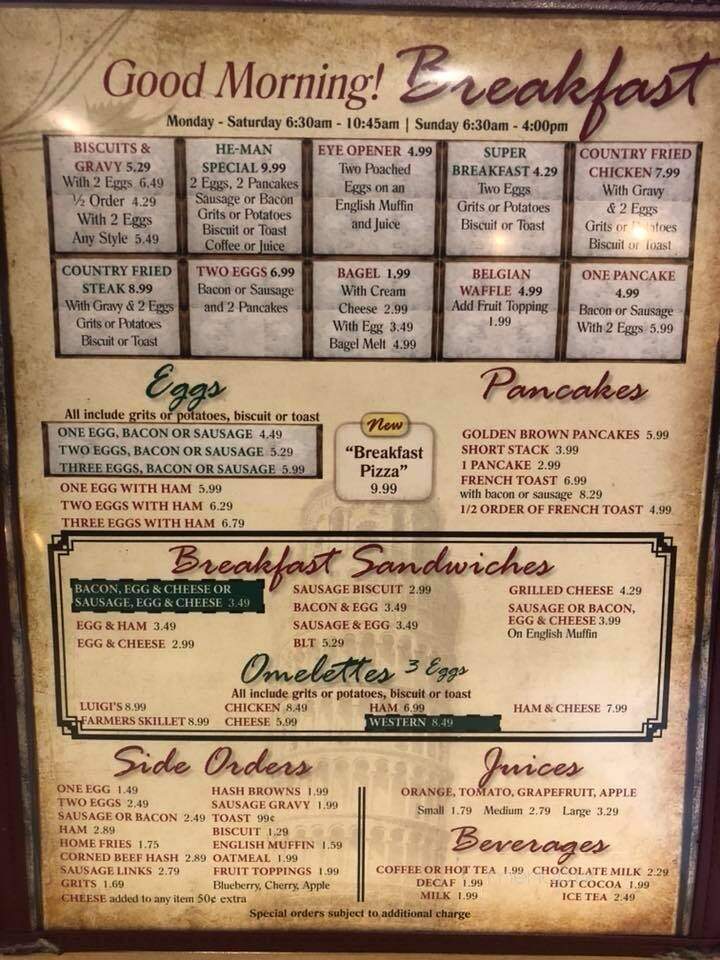 Luigi's Pizza Of Brooksville - Brooksville, FL menu_pic