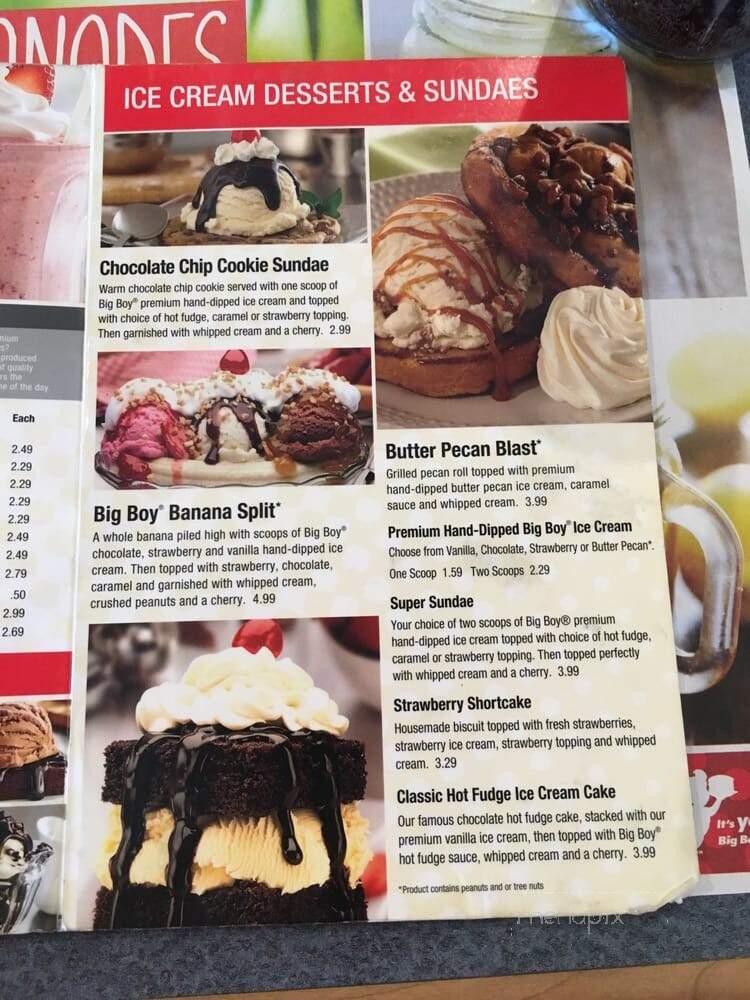 Bad Axe Big Boy Restaurant - Bad Axe, MI menu_pic