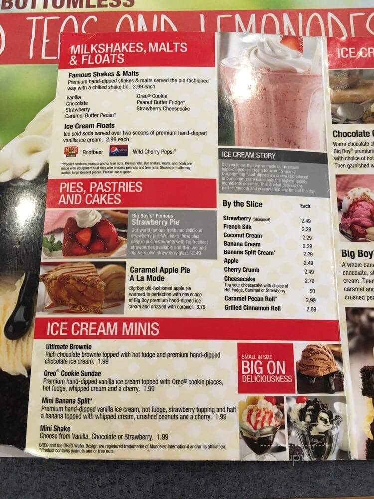 Bad Axe Big Boy Restaurant - Bad Axe, MI menu_pic