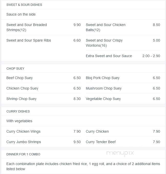 Win Fortune - Sudbury, ON menu_pic