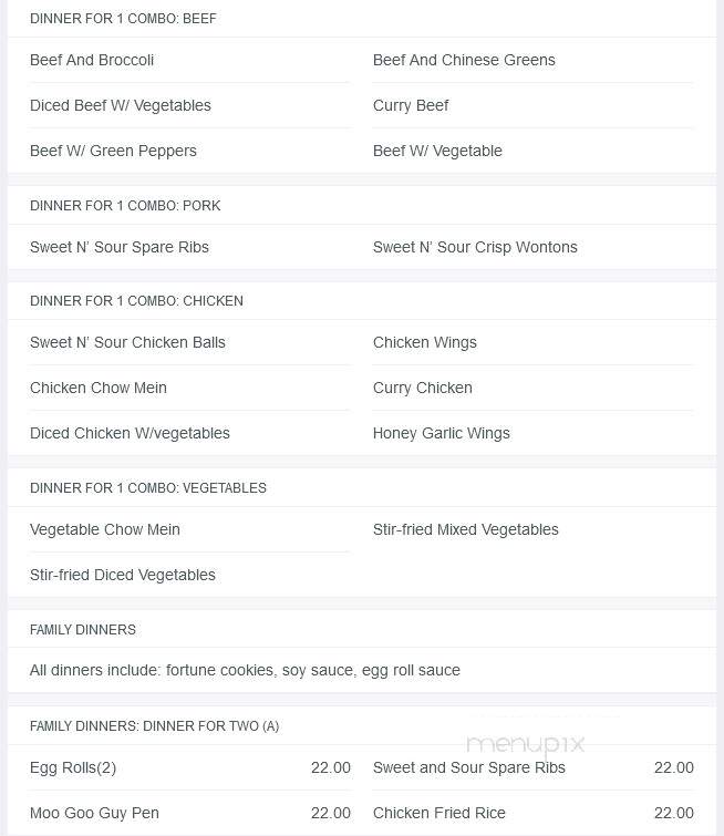 Win Fortune - Sudbury, ON menu_pic