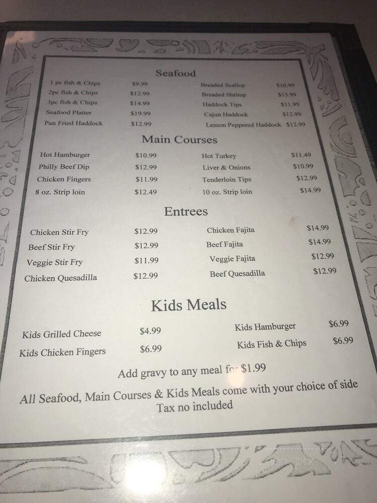 Ship Victory Restaurant & Lounge - Dartmouth, NS menu_pic
