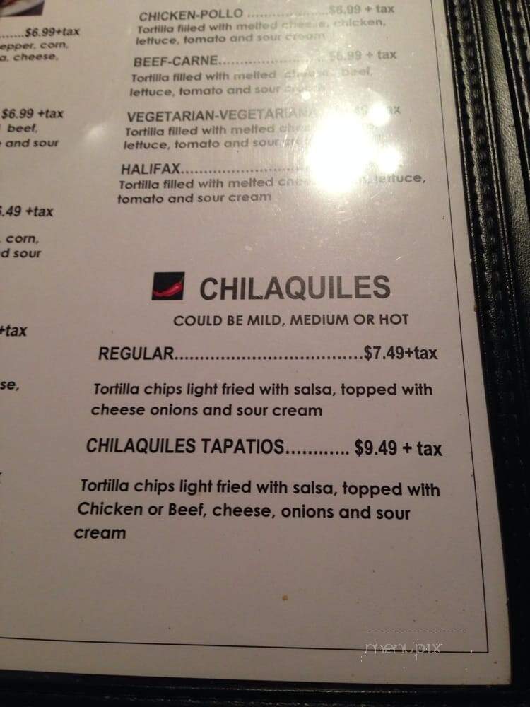 Mexico Lindo - Halifax, NS menu_pic