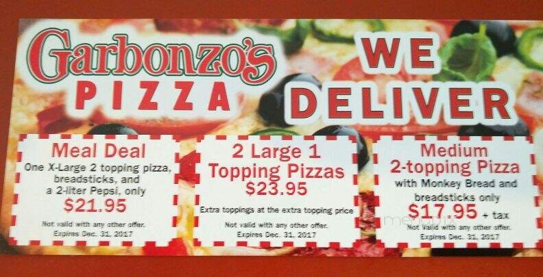 Garbonzo's Pizza - Middleton, ID menu_pic