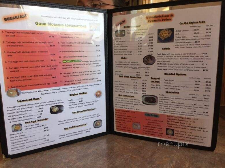 Country Cottage Cafe - Oelwein, IA menu_pic