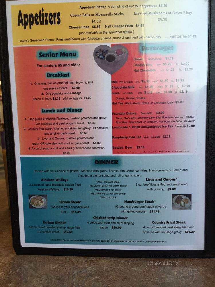 Country Cottage Cafe - Oelwein, IA menu_pic