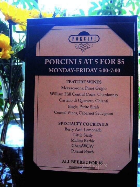 Porcini Restaurant - Louisville, KY menu_pic