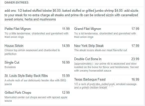 Verrillo's Restaurant - Portland, ME menu_pic