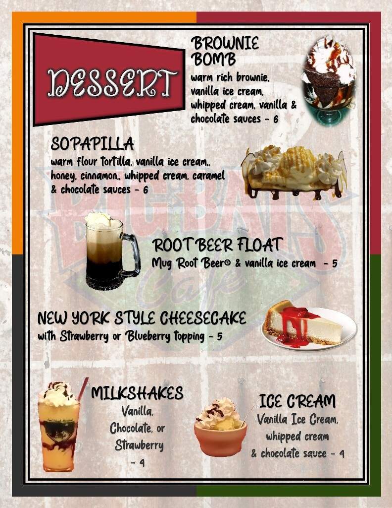Big Bats Cafe - Stevensville, MD menu_pic