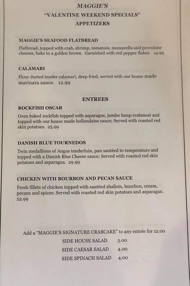 Maggie's Restaurant - Westminster, MD menu_pic