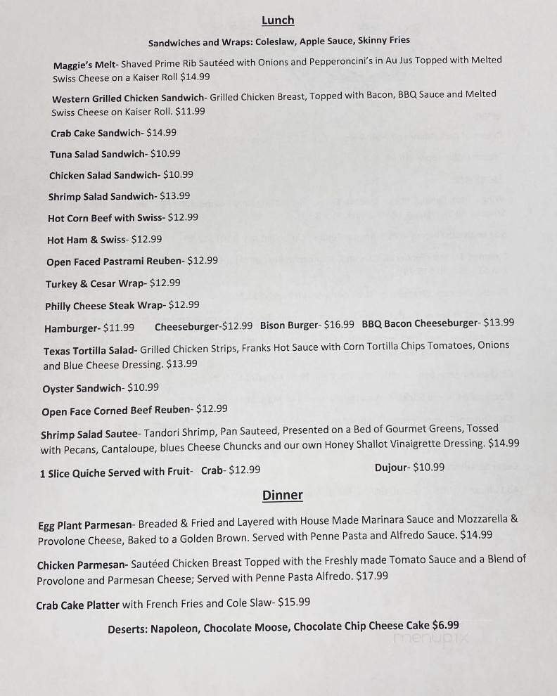 Maggie's Restaurant - Westminster, MD menu_pic