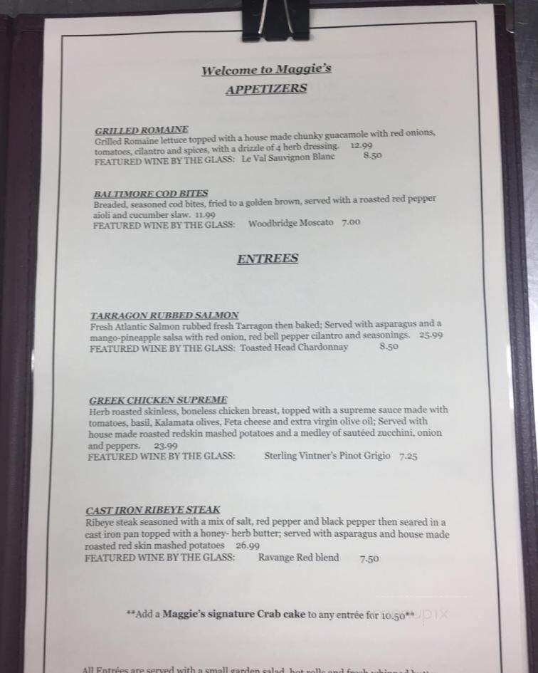 Maggie's Restaurant - Westminster, MD menu_pic