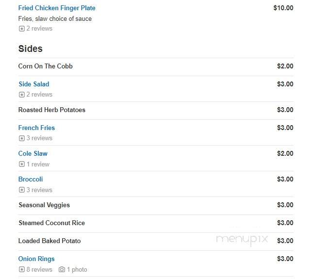 Barefoot Bob's Beach Grill - Hull, MA menu_pic
