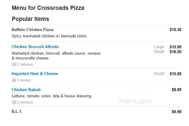 Crossroads Pizza - Salisbury, MA menu_pic