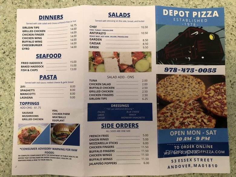 Depot House Of Pizza - Andover, MA