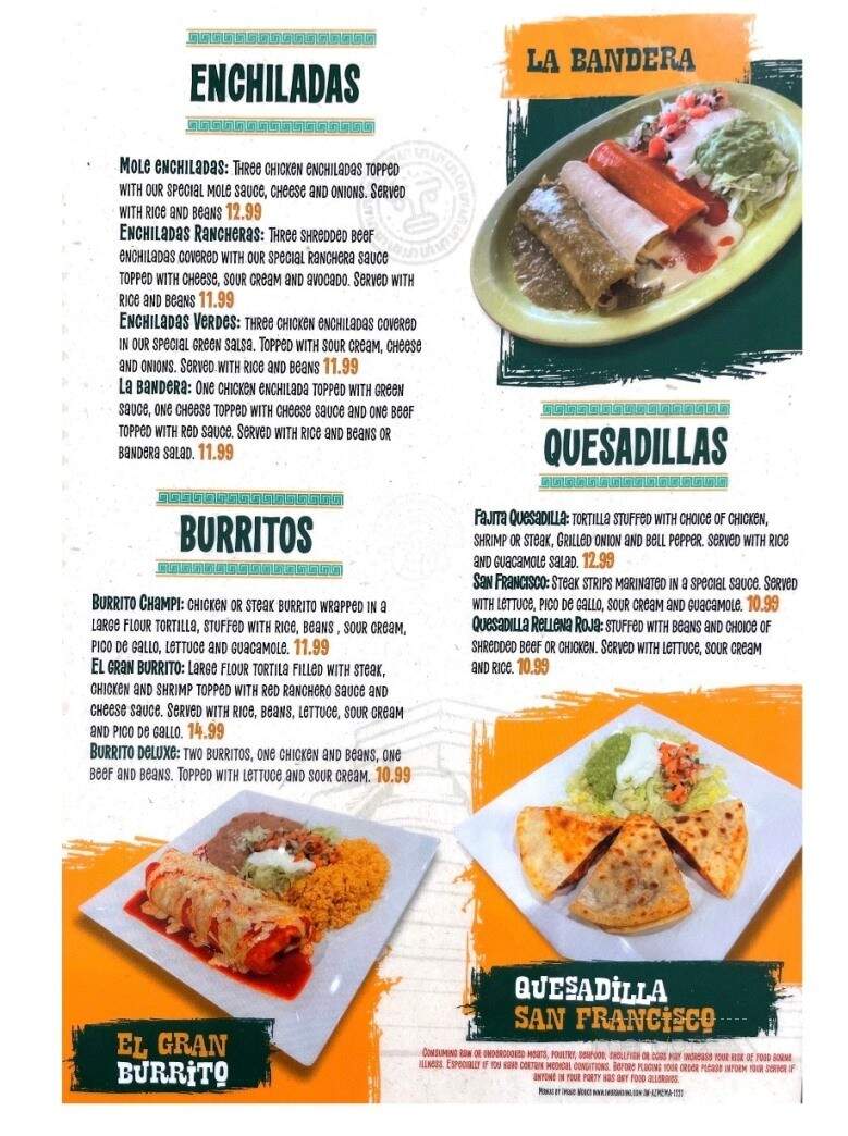 El Azteca Mexican Restaurant - Attleboro, MA menu_pic