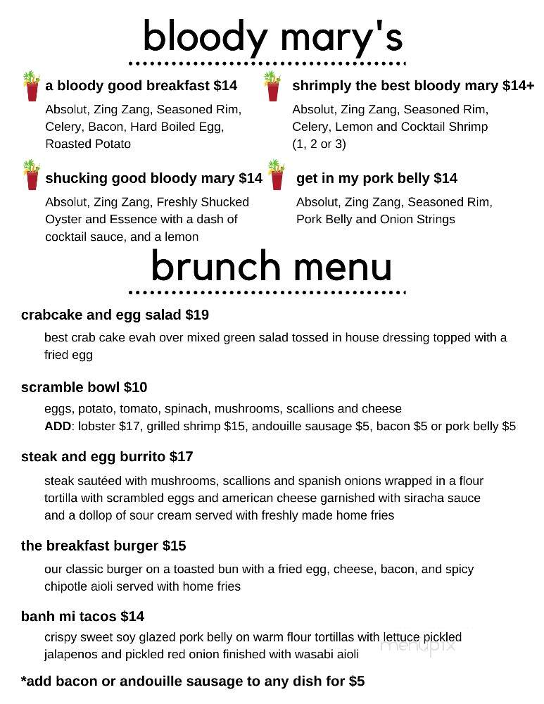 Joe Fish Seafood Restaurant - North Andover, MA menu_pic