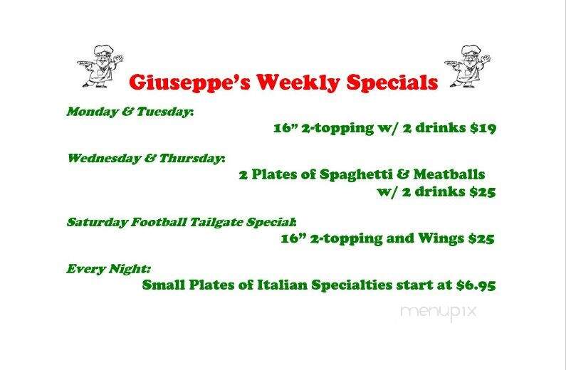 Giuseppe's Pizza & Italian - Augusta, GA menu_pic