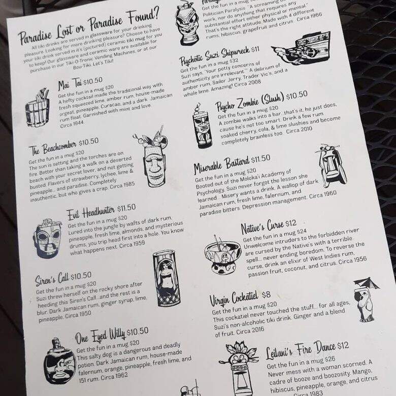 Psycho Suzi's Motor Lounge - Minneapolis, MN menu_pic