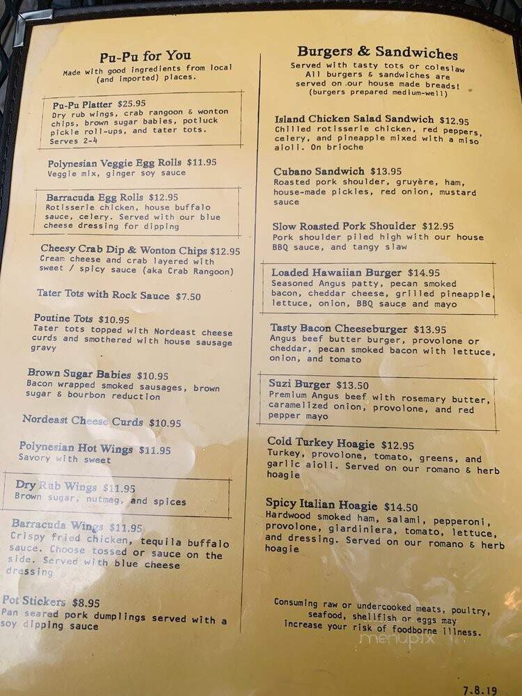 Psycho Suzi's Motor Lounge - Minneapolis, MN menu_pic
