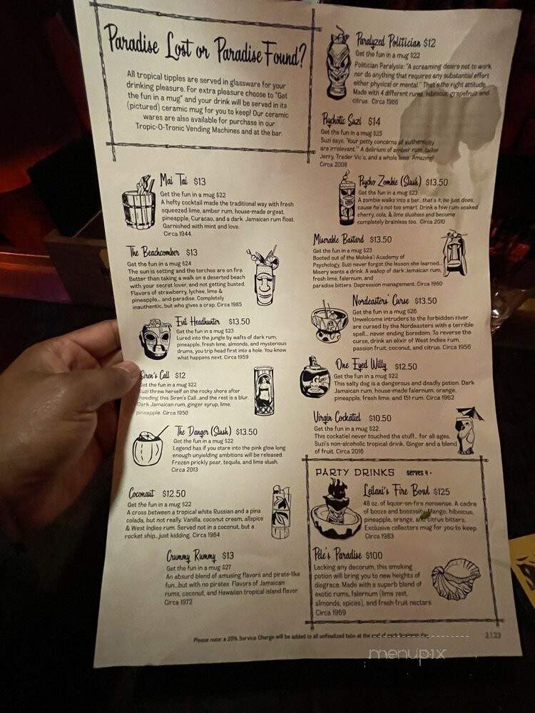 Psycho Suzi's Motor Lounge - Minneapolis, MN menu_pic