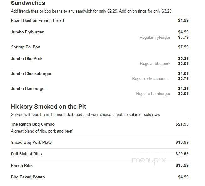 Ranchero - Clarksdale, MS menu_pic