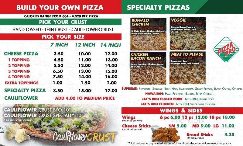 Marble Hill Pizza Pro - Marble Hill, MO menu_pic