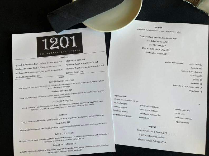 Club 1201 - Joplin, MO menu_pic