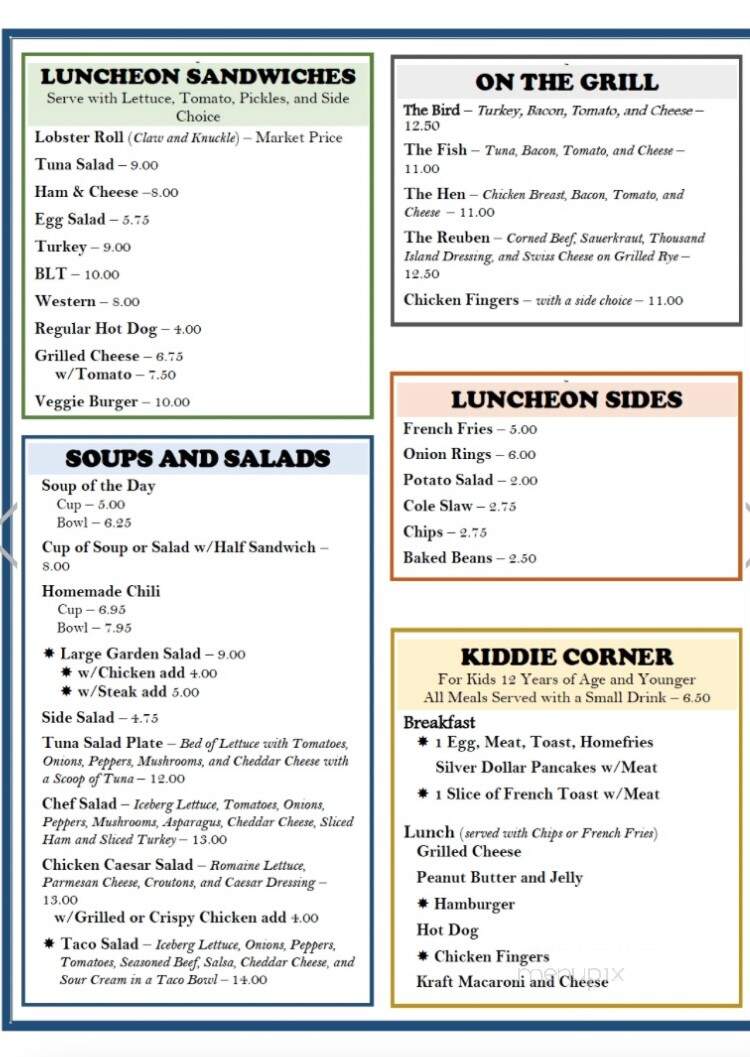Betty's Kitchen - North Hampton, NH menu_pic