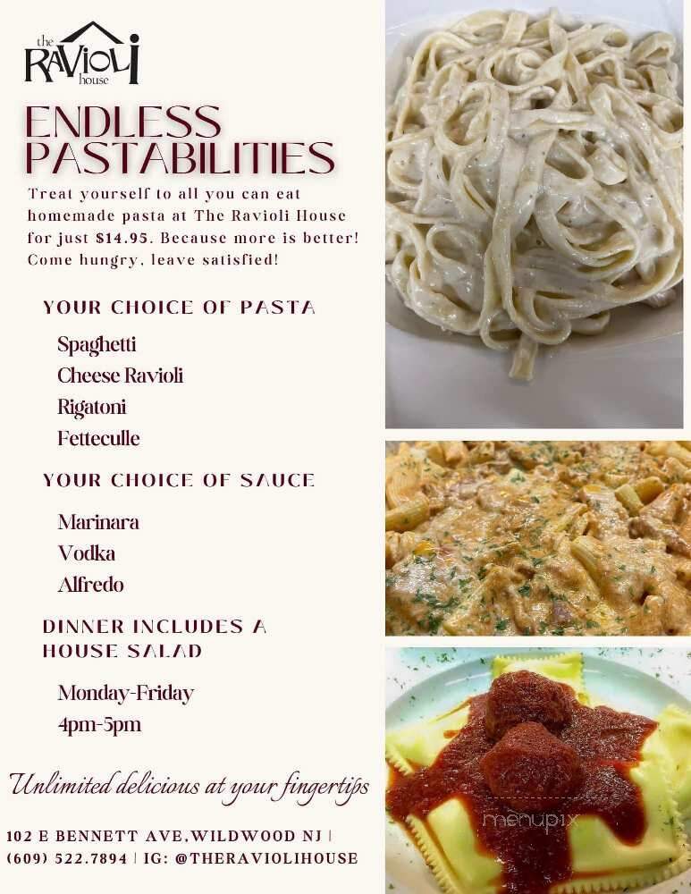 Ravioli House - Wildwood, NJ menu_pic