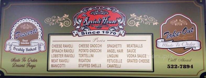 Ravioli House - Wildwood, NJ menu_pic