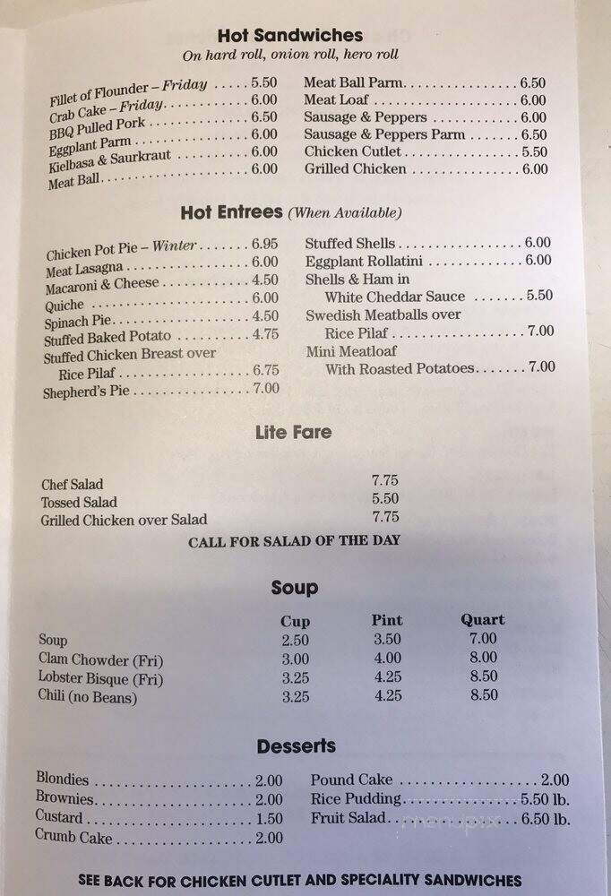 Stewart's Lafayette Deli - Hawthorne, NJ menu_pic