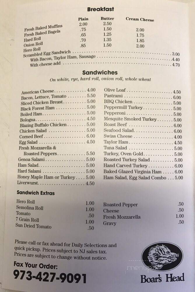 Stewart's Lafayette Deli - Hawthorne, NJ menu_pic