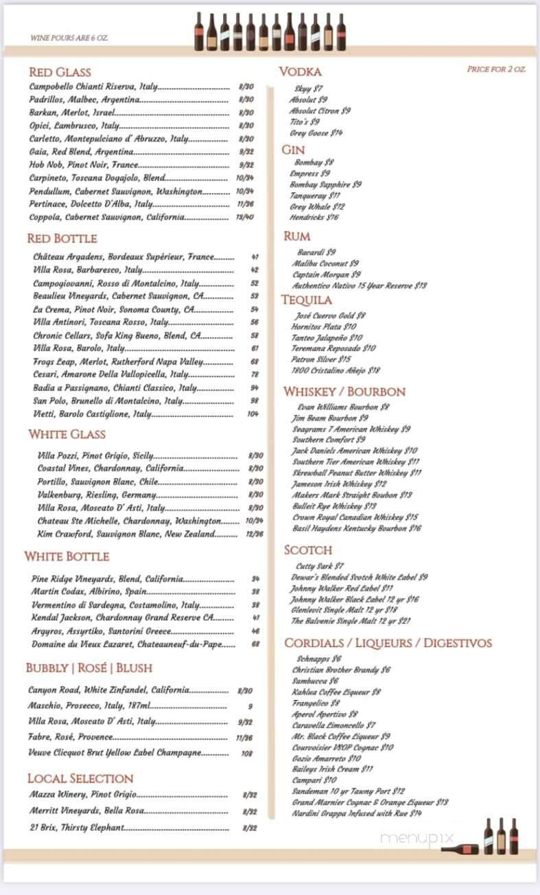 Andriaccio's Family Restaurant - Mayville, NY menu_pic