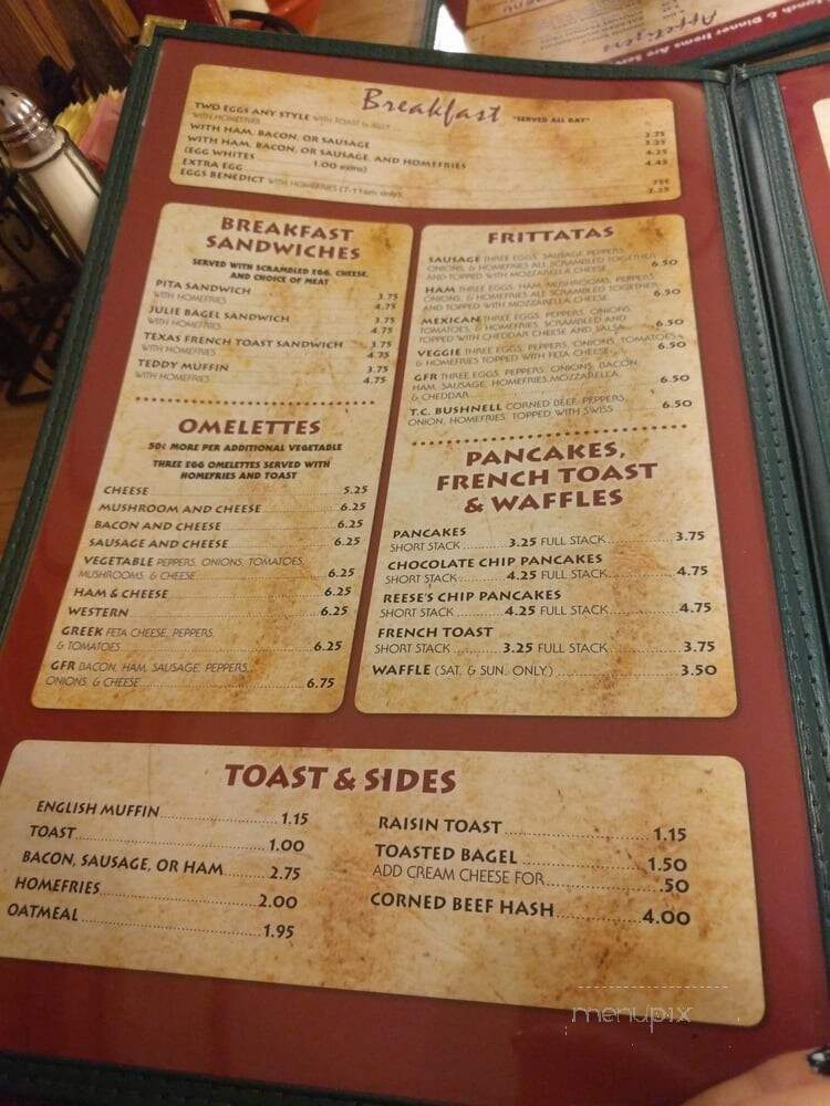 Geneseo Family Restaurant - Geneseo, NY menu_pic
