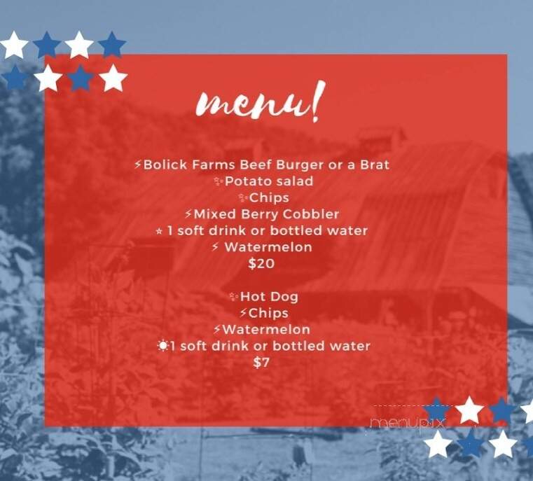 Mast Farm Inn - Banner Elk, NC menu_pic