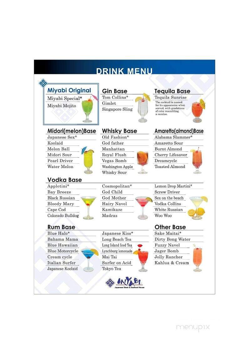 Miyabi Kyoto Japanese Steak - Fayetteville, NC menu_pic