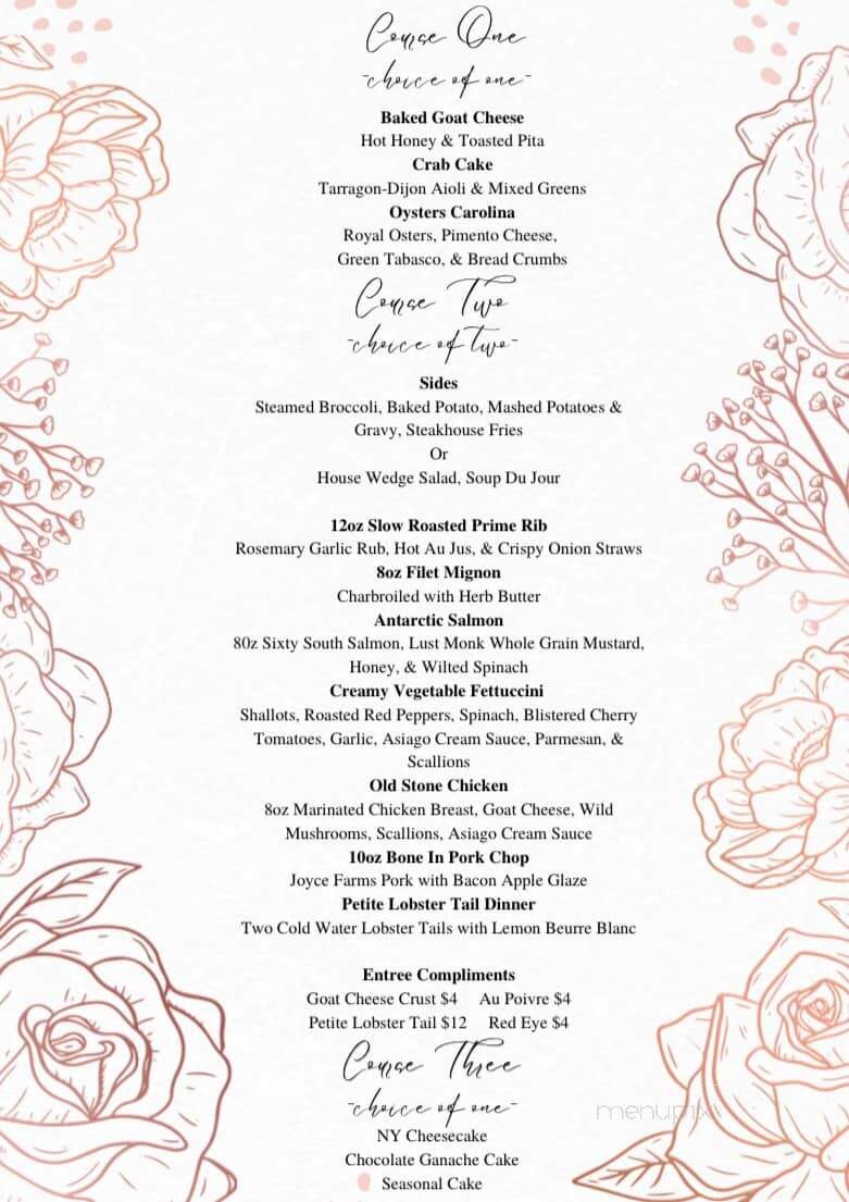 Old Stone Steakhouse Ltd - Belmont, NC menu_pic