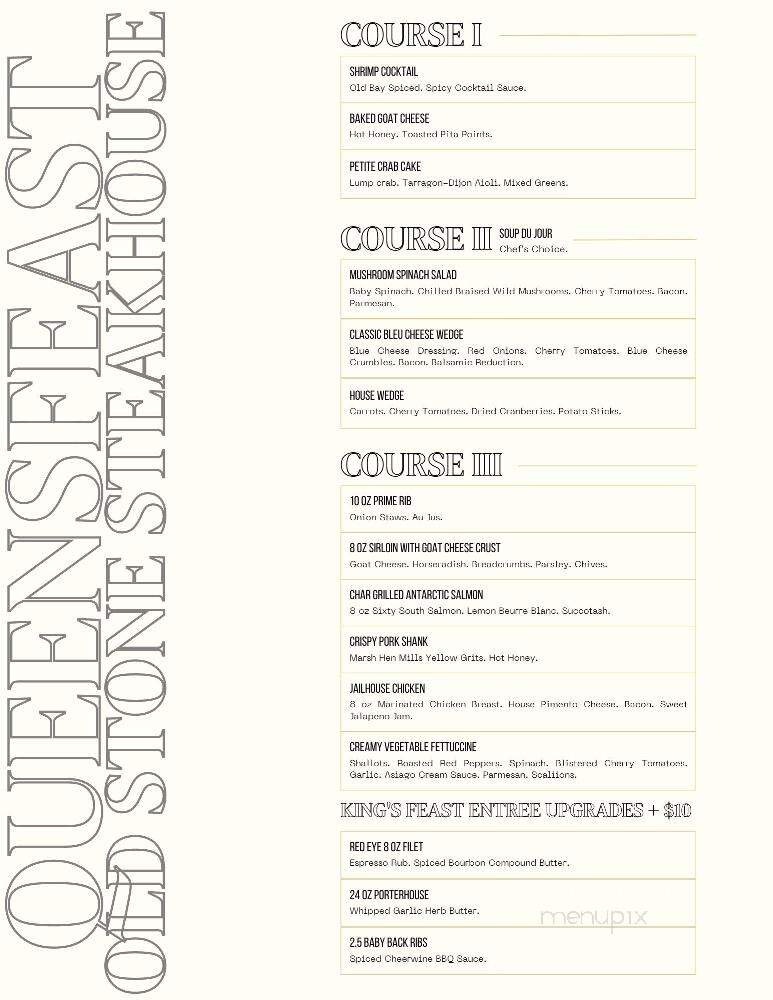 Old Stone Steakhouse Ltd - Belmont, NC menu_pic