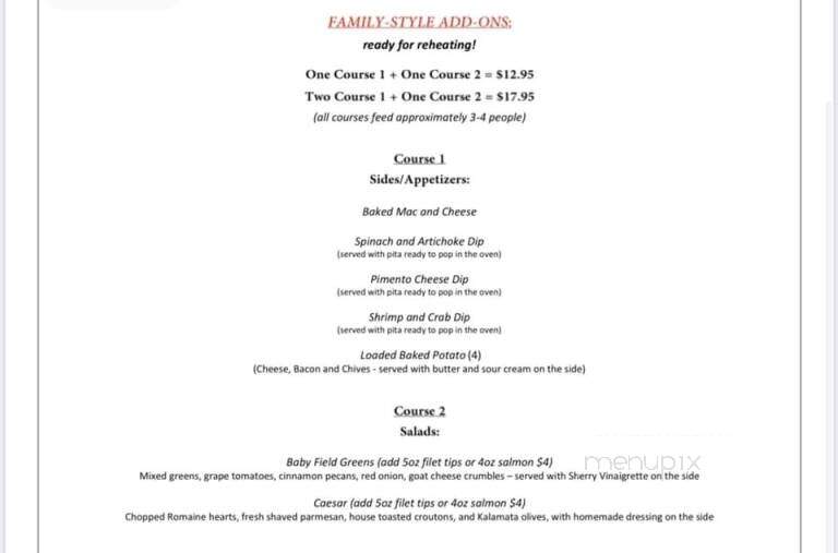 Old Stone Steakhouse Ltd - Belmont, NC menu_pic