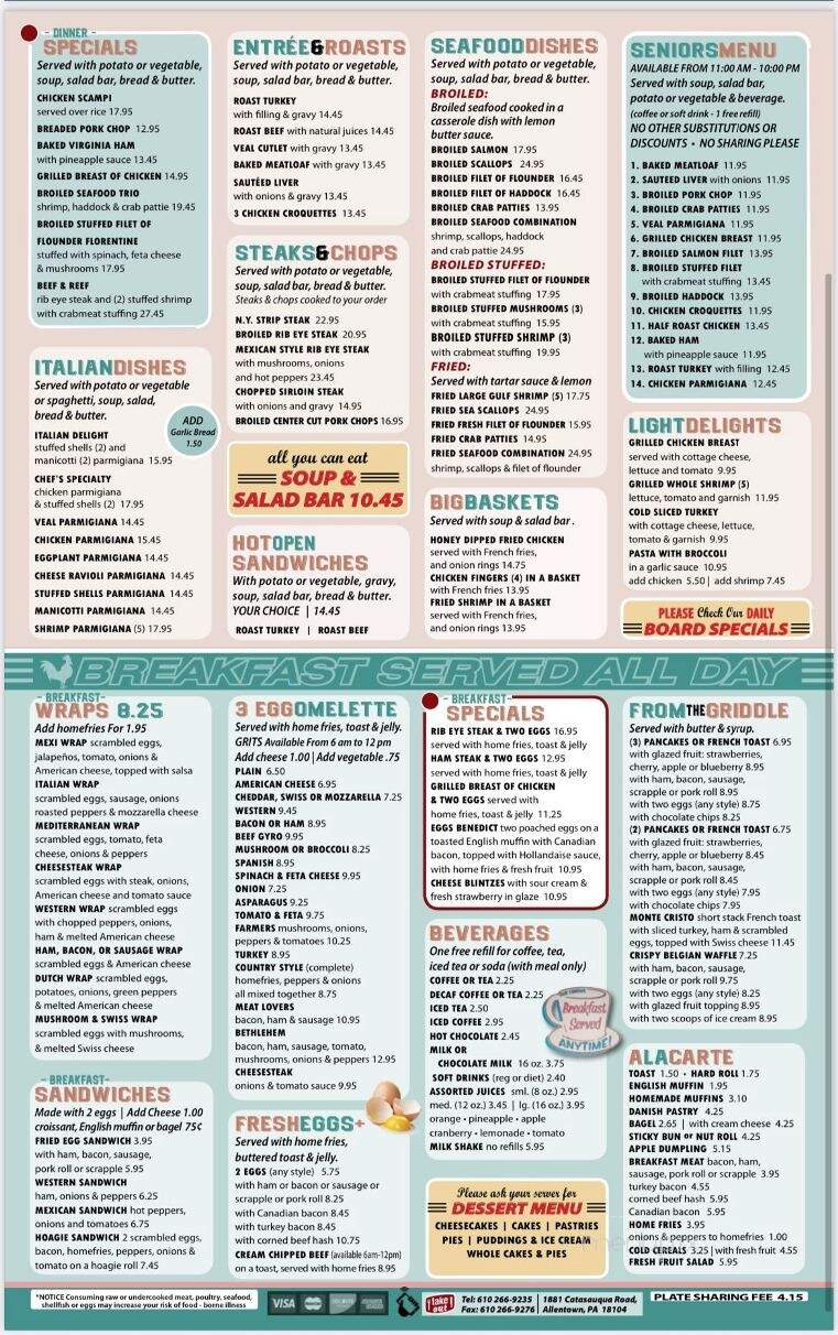 Bethlehem Diner - Allentown, PA menu_pic