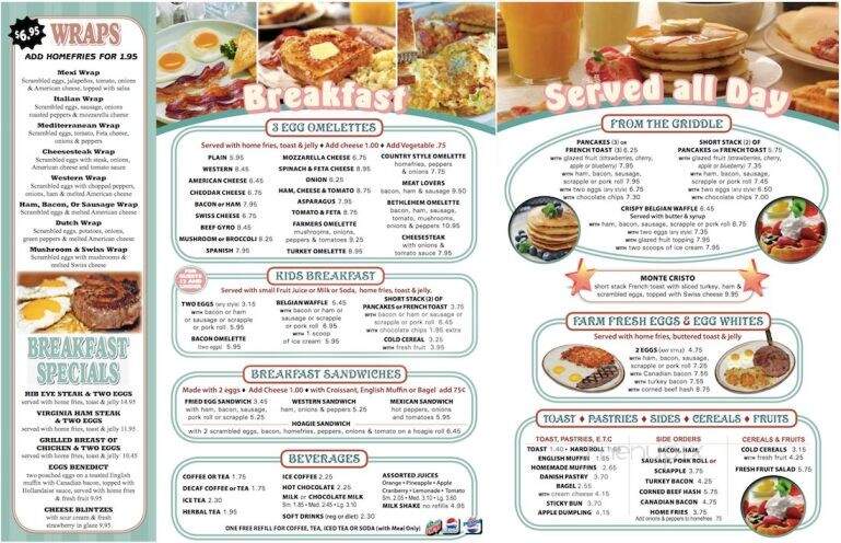Bethlehem Diner - Allentown, PA menu_pic