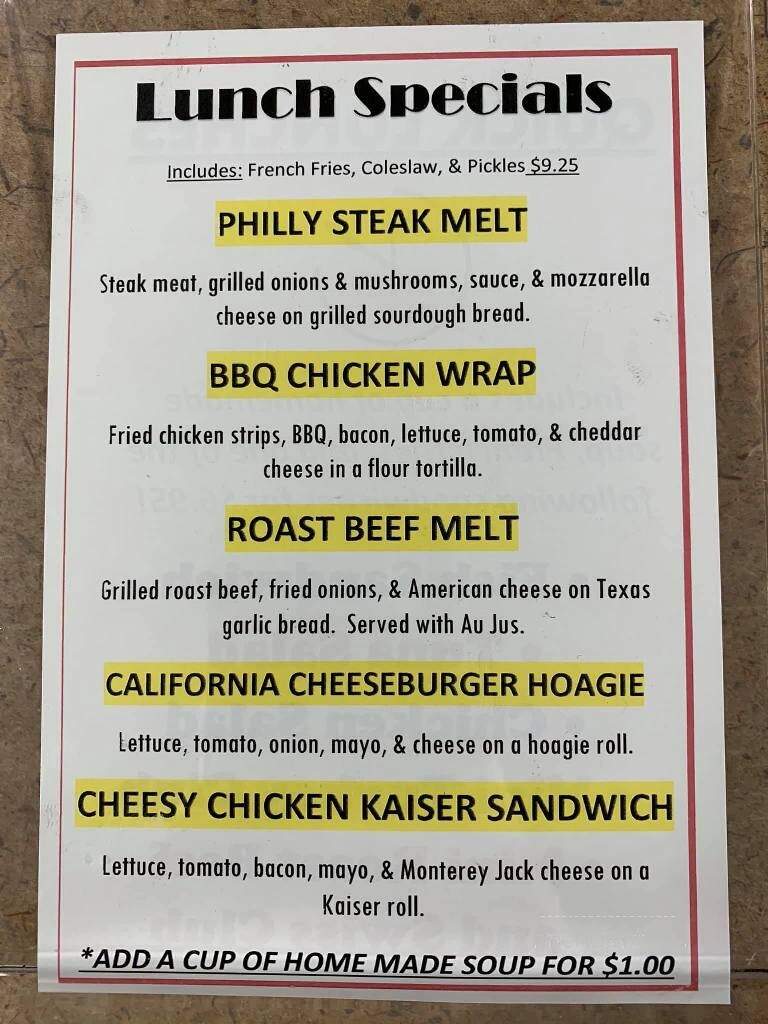 Williams Family Restaurant - Reading, PA menu_pic