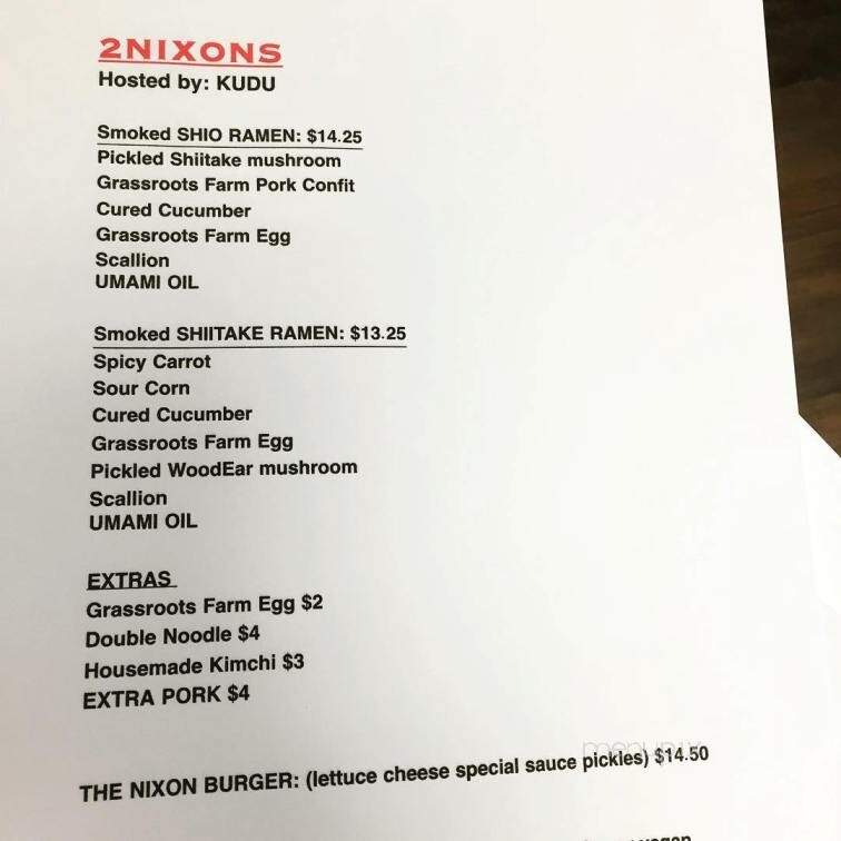 Kudu Coffee House - Charleston, SC menu_pic