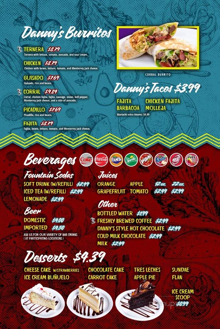 Danny's Restaurant - Laredo, TX menu_pic