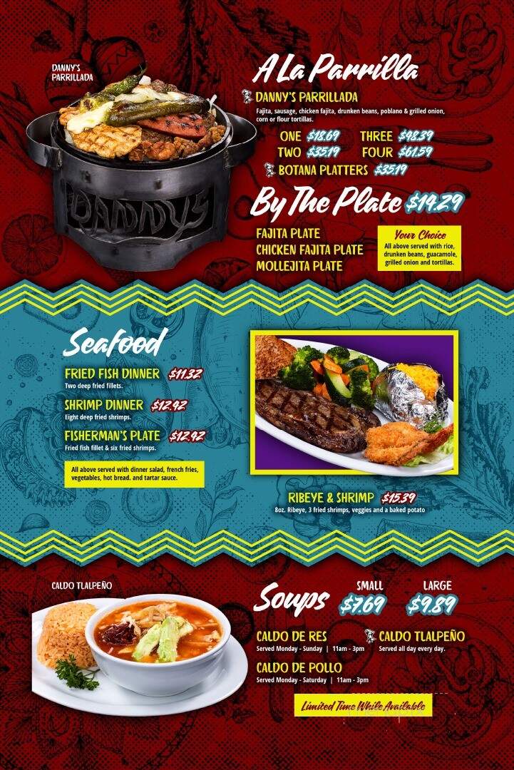 Danny's Restaurant - Laredo, TX menu_pic